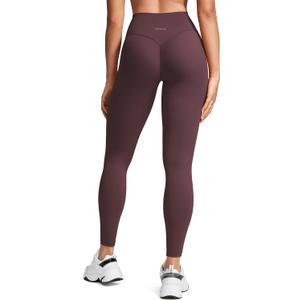 Womens High Waist No Front Seam Scrunch Butt Leggings Workouts 25 Inches V-Back Scrunch Booty Gym Yoga Pants (Medium, Plumbrown)