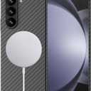 Sisyphy Aramid Fiber Case for Samsung Galaxy Z Fold 6 Compatible with MagSafe, Black 1500D with Carbon Fiber Texture, Super Slim Protective Cover Skin, Soft Touch Sturdy Durable Snap-on Back Cover