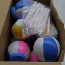 Nuanchu 20 Pcs 14 oz Summer Beach Ball Cups with Straws and Lids Plastic Sipper Reusable Party Cups Bulk Beach Summer Theme Party Favor for Kids Birthday Sports Theme Supplies