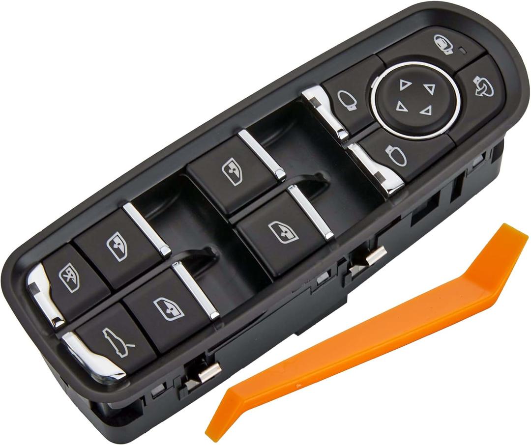 Power Window Switch Fits for Porsche Cayenne 2011-2018, Macan 2015-2018, Panamera 2011-2016.Driver Side Control Door vidrios Master Switch Replaces 7PP959858AEDML