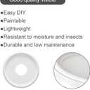 EIFHYT Molded Nylon Ceiling Medallion for Light Fixtures and Ceiling Fans 13"OD x 4"ID x 1-1/8"P (Fits Canopies up to 10-1/4") White