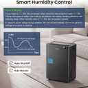 Gasbye 4500 Sq.Ft. 2026 Energy Star Dehumidifier for Basement with Drain Hose, Max 75 Pints/D Dehumidifier for Large Room, [43dB Quiet Compressor], Easy Drainage, Auto-restart, Black
