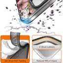 Compatible for iPhone 16 Case Cute - Durable Shockproof 6.6 ft Drop Impact Phone Case - Black Funny Sunflower Design for iPhone 16 6.1"