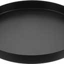 uxcell Stainless Steel Decorative Tray 11.8" Round Serving Tray Metal Decorative Plate for Jewelry, Makeup, Candle, Kitchen Tableware, Black