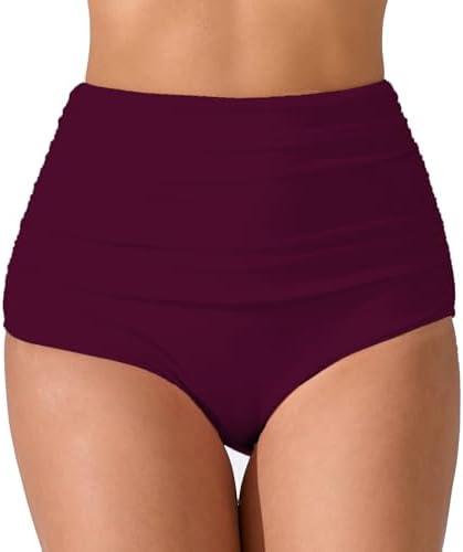 JOYBIK Women’s High Waisted Full Ruched Bikini Swimsuit Bottoms Tummy Control Full Coverage Bathing Suit Bottoms L JOYBIK Women’s High Waisted Full Ruched Bikini Swimsuit Bottoms Tummy Control Full Coverage Bathing Suit Bottoms L