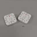 Square 60 Minute Mechanical Kitchen Timer, Easy to Use Visual Cooking Timer with Strong Magnet and Loud Alarm, Manual Countdown Timer for Classroom, Home, Study and Cooking (2 Pack)