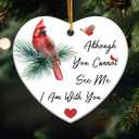 Cardinal Christmas Ornaments, Christmas Tree Decoration, Sympathy Cardinal, for Women, Men, Bereavement Gifts for Loss of Loved One, Red Cardinals Decor Ceramic Ornament (B27)