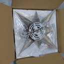 VILUXY Flush Mount Ceiling Light, Satin Nickel Star Light Fixtures Ceiling with Pull Chain On/Off Switch for Hallway, Entryway, Study Room, Bedroom