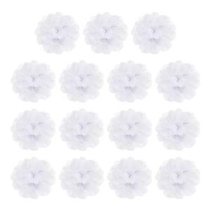 YELARXI Chiffon Flowers, Sewing Fabric Appliques, Chiffon Flowers Appliques - Fitting for (Women/DIY Crafts/Headbands/Hair Accessories/Wedding/Party/Corsage) 3 Inch & 15 Pack & Light White