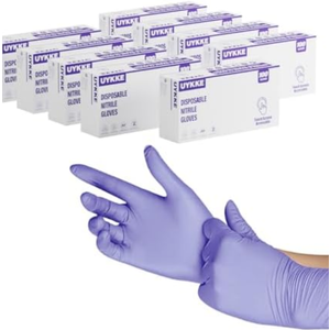 UYKKE Nitrile Disposable Gloves 4 Mil Nitrile Cleaning Gloves Latex Free for Food Prep, Cooking,Lab,Home,Salon&Tattoo, Size L, 1000 pcs