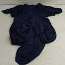 Floerns Women's V Neck Half Sleeve Ruched Cocktail Evening A Line Long Dress L