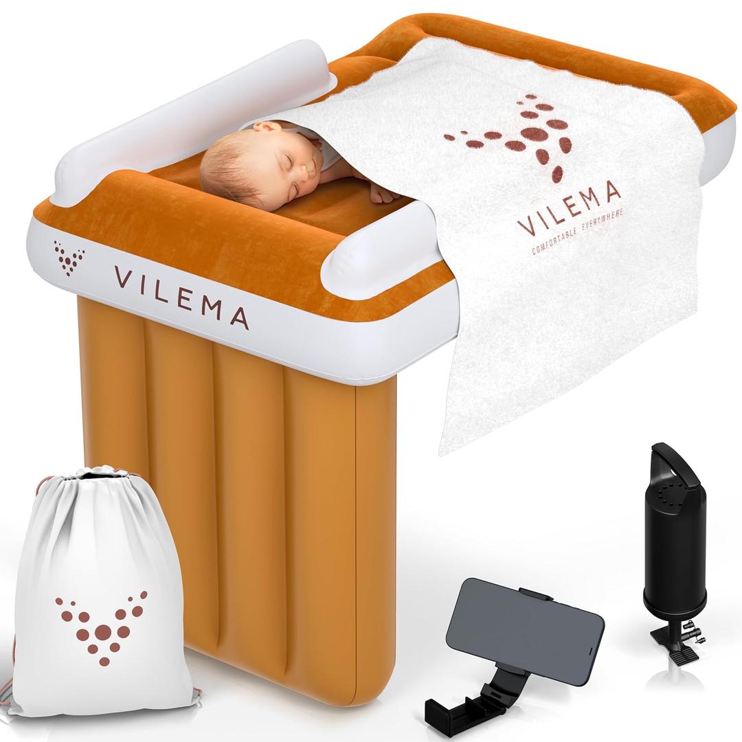 Toddler Airplane Bed - Kids Plane Bed, Baby Seat Extender for Kids with Blanket and Phone Holder (Premium)