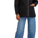 kensie Women's Diamond Quilted Puffer Jacket With Hood Medium