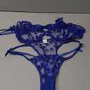 Lilosy Sexy Underwire Cute Push Up Strappy Embroidered Mesh Sheer Lingerie Set See Through Panty Bra, Size M