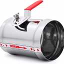 6" HVAC Duct Manual Volume Backdraft Damper, Stainless Steel Adjustment Handle, Airflow Control Valve for HVAC Ventilation System