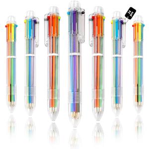 24 Pack Multicolor Pen 0.5mm 6-in-1 Ballpoint Retractable Colored Pens for School Office Supplies Birthday Party Favors for Kids Teens Student Children Gift End of Year Gifts for Students Teacher