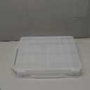 OUTUXED 2 Pack 36 Grids Clear Plastic Bead Organizer Box, Fishing Tackle Box Compartment Organizer with Adjustable Dividers for Jewelry, Art Craft, Bead Storage Containers with 5 Sheets Label Stickers