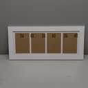 11x23 Picture Frame Display 5 opening 5x7 and 8x10 Picture Frame Collage,Multi Photo Frame with Mat,Plexiglass,Horizontal and Vertical Formats for Wall Decor,Distressed White Wood Grain