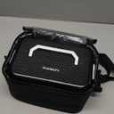 EAST OAK Cordless Heated Lunch Box & Portable Food Warmer,5.5 Cups Rechargeable Self Heating Lunch Box-Automatic Heating,Electric Lunch Box for Adults with Memory Function & Automatic Keep Warm(Black) (1.3L)