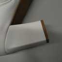 mysoft Women's Ankle Boots Square Toe Side Zipper GoGo Boots Chunky Block Heel Mid Calf Low Heeled Short Booties (9.5, White Pu)