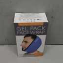 LotFancy Face Ice Pack Wrap for TMJ, Wisdom Teeth, with 4 Reusable Hot Cold Therapy Gel Packs, Pain Relief for Head, Oral and Facial Surgery, Dental Implants, Blue (Blue(one Size Fits Most)