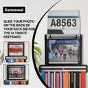 Race Medal and Bib Display Wall Mounted Rack, Heavy Duty Metal Hanger with 10 Clear Bib Holders, Holds 20 Bibs & 40 Medals, Gift for Runners Marathon Athletes