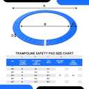 Trampoline Pad, Universal Weatherproof Anti-Slip Replacement pad, Durable Outdoor Trampoline Frame Protector Accessories, Fit 15FT Round Trampoline Frames