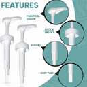 Gallon Pump Dispenser - for Plastic or Glass Bottles  Heavy-Duty Leak Proof for Commercial and Household Use - Plastic Pump for 1 Gallon Jug  Non-BPA Plastic (Pack of 4)