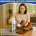 Suede Cleaner Kit for Shoes, 200ml Foam Shoe Cleaner with Brush and Towel, Deep Cleans Suede, Nubuck, Boots, Sneakers, Removes Stains, Dirt and Water Marks Safely (200ml)