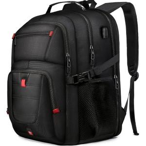 Z-MGKISS Travel Backpack, 50L Extra Large Travel Laptop backpack, Travel Backpack for Men Women with TSA Airline Approved Luggage Bussiness Backpack, Black (17.3 inch)