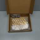 Didaey 100 Pcs Small Clear Vials Spice Mini Jars with Lids Mini Glass Bottles with Screw Aluminum Metal Caps Tiny Jars Sample Containers for Powder Cream Cosmetic Jewelry Wedding (10 ml,Gold Caps)