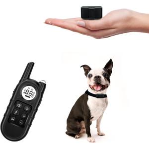 Tiniest Dog Shock Collar, Lightest Dog Training Collar with Remote for Small Dogs 5-15lbs & Medium Large Dogs/Puppies, Waterproof, Rechargeable, 1300ft Range (Black&Ultra Tiny)
