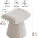 Get Set Style Modern Ottoman with Soft Padded Seat, Multifunctional Vanity Stool, Upholstered Footrest Stool for Living Room and Bedroom, Large