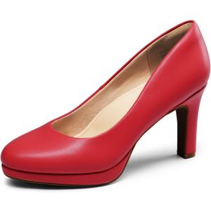 DREAM PAIRS Women's Pumps Close Toe Low Heels Platform Heels Comfortable Office Work Dress Shoes for Women (10)