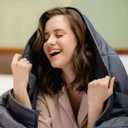 Smart Queen Weighted Blanket for Adults,(60"x80",20lbs Grey) Full Size Soft Cooling Heavy Blanket for Sleeping, Breathable Blanket with Glass Beads Perfect for 190-210 lbs,All Season,Machine Washable