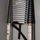 RIKADE Telescopic Ladder, 20.34FT Aluminum Telescoping Ladder with Stable Hook and Non-Slip Feet, Portable Extension Ladder for Household and Outdoor Working, Max Load 330lbs, Aluminum