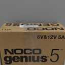 NOCO GENIUS5: 5A 6V/12V Smart Battery Charger  Automatic Maintainer, Trickle Charger & Desulfator with Overcharge Protection & Temperature Compensation  For Lead-Acid & Lithium Batteries