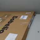 Babelio Baby Gate with Adjustable Cat Door,29-43" Auto Close Durable Pet door for Stairs,Doorways and House,Pressure Mounted,Easy Install,Effortless Walk Thru,White