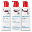 Eucerin Daily Hydration Body Lotion, Unscented Body Lotion for Sensitive Dry Skin, Holiday Gifts for Self Care, 16.9 Fl Oz Pump Bottles, Pack of 3