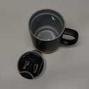 Life's Easy 12 oz Coffee Mug with Insulated Cork Bottom and Push-On Splash-Proof Lid - Black