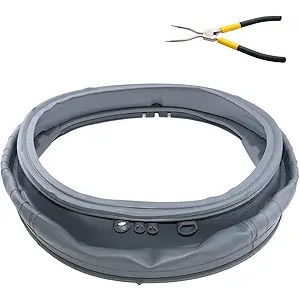 WM3570HVA/00 WM3470HVA Door Seal Gasket,WM3570HWA/00 WM3770HWA WM3470HWA/00 WM3575CW/01 MDS47123605 Washer Door Boot Seal Gasket Compatible For LG,For Kenmore,For Lg Front Load Washer Rubber Seal