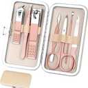Manicure Set Women Nail Clippers Set Nail kit Manicure Pedicure Kits Professional Grooming Kit Nail Care Gift for Women Nail Sets Ultra Sharp Suitable for Home Travel Foot Hand Care Tools (8 Piece Set)