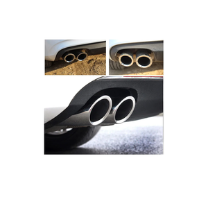 Dsycar White Coated Polished Finish Stainless Steel Car Exhaust Muffler Tip Pipe Compatible with VW Volkswagen JETTA 2009-2018 / SAGITAR 2011-2015 / POLO 2012-2014 / GOLF 7 2013-2015 (White)