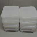 IRIS USA Fits 6" x 6" Paper, 8-Pack Thick Portable Plastic Scrapbook Paper Storage Cases Organizers with Built-in Handle for Art and Craft Supplies, Office Document, Stationery, Photo - Clear