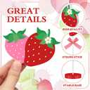 Briwooody 6 Pcs Strawberry Table Decorations Red Pink Strawberry Tiered Tray Decor Summer Wooden Sign Rustic Tabletop Centerpiece Farmhouse Tall Standing for Birthday Baby Shower Party Home Decor