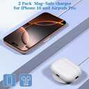 Magnetic Wireless Charger 2Pack Apple 10FT Magsafe Charger,Fast Mag-Safe Charging Wireless iPhone Charger Pad with Charging Plug for iPhone 16Pro Max/16Pro/16Plus/15Pro Max/15/14/13/12/AirPods3/Pro 2