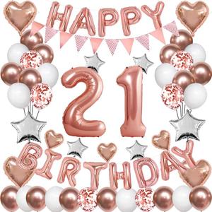 Rose Gold 21st Birthday Decorations for Women Girl,21st Birthday Balloons Supplies for Her 21 Rose Gold Number Balloon Happy Birthday Banner Confetti Balloons Star Heart Foil Balloons Rose Gold 21st Birthday Decorations for Women Girl,21st Birthday Balloons Supplies for Her 21 Rose Gold Number Balloon Happy Birthday Banner Confetti Balloons Star Heart Foil Balloons