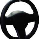 Steering Wheel Correction Marker Decoration Sticker for Tesla Model Y/3, Suede Soft Steering Wheel Center Stripe Steering Wheel Cover for Spinning Parking U-Turn
