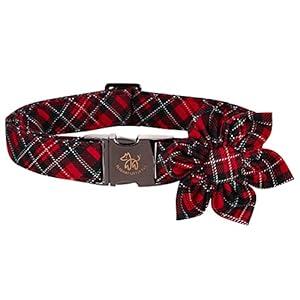 Elegant little tail Flower Dog Collar for Female or Male Dogs, Pet Collar Adjustable Dog Collars for Small Dogs and Cats