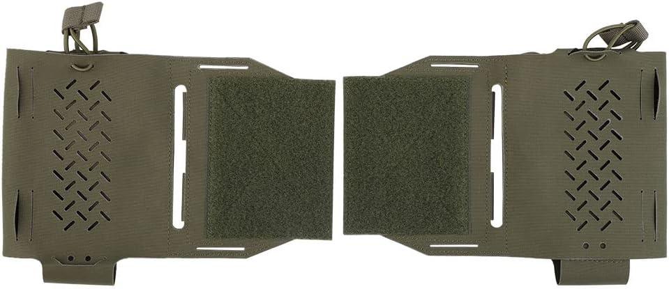 Tactical Expander Wing Pouch Set,Military Radio Holder 5.56 Mag Pouch Hunting Vest Accessories Chest Rig Side Bag (Ranger Green)